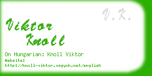 viktor knoll business card